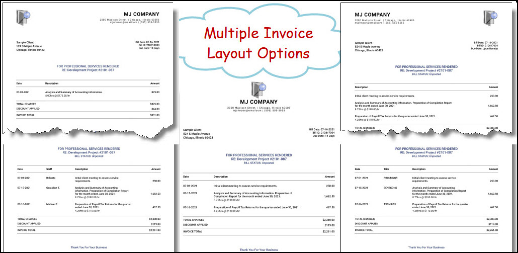 Bill Layouts