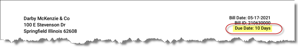 Bill Header